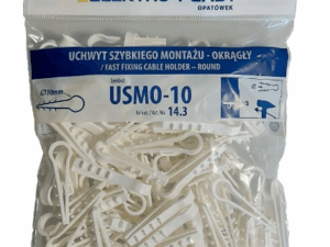 Скоба/фиба ELEKTROPLAST за бърз монтаж USMO-10, кръгла, бяла 100бр./пакет